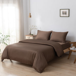 Beddengoedset 1-Persoons - Coffee Brown