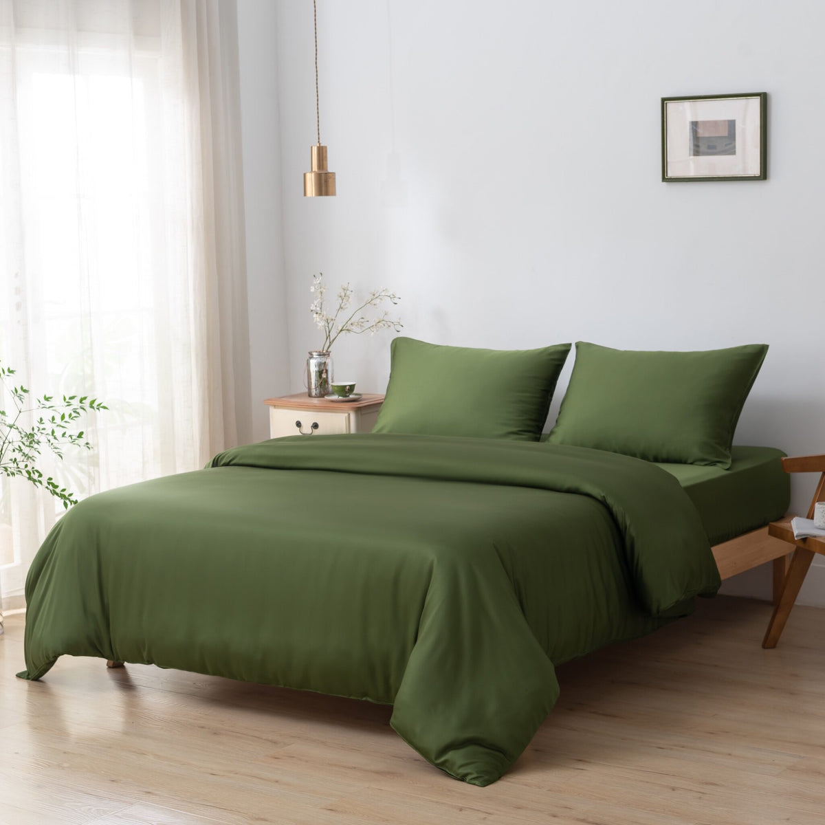 Dekbedovertrek 140X200 - Deep Moss - Premium