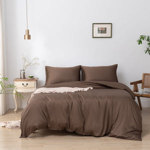 Beddengoedset 1-Persoons - Coffee Brown