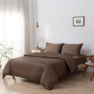 Beddengoedset 1-Persoons - Coffee Brown