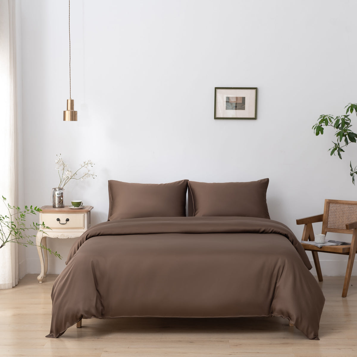 Beddengoedset 2-Persoons M - Coffee Brown