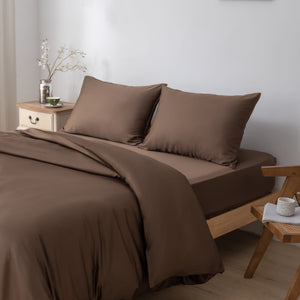 Beddengoedset 1-Persoons Xl - Coffee Brown