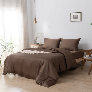 Beddengoedset 1-Persoons - Coffee Brown