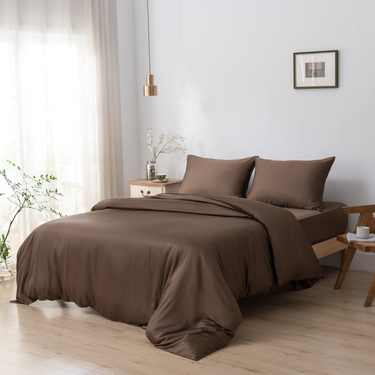 Dekbedovertrek 140X200 - Coffee Brown - Premium