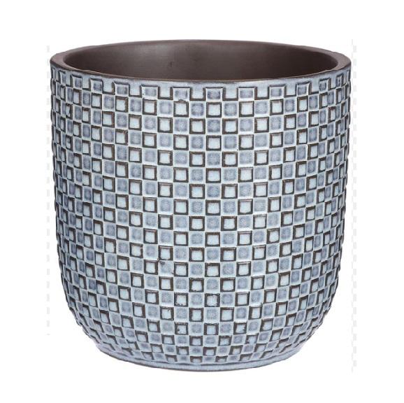 Mini pot relief blauw D7