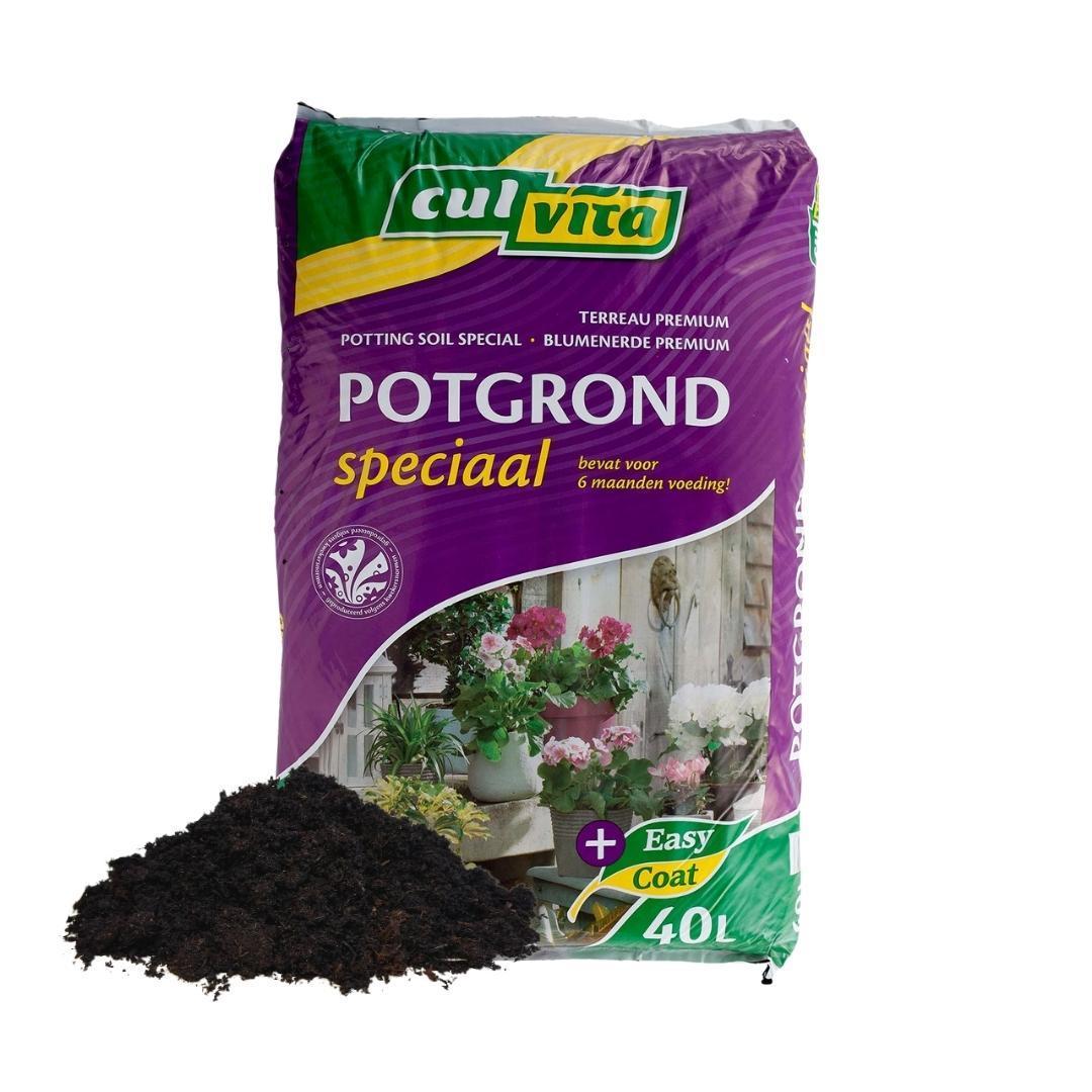 Culvita - Potting soil special with 6 months of nutrition 40 liters - Premium soil for houseplants &amp; outdoor plants - including EasyCoat plant food