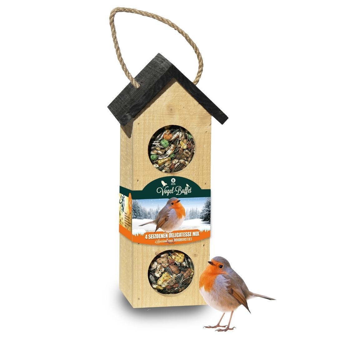 Bird Buffet | Chalet feeder birdhouse | 500 grams - Robins